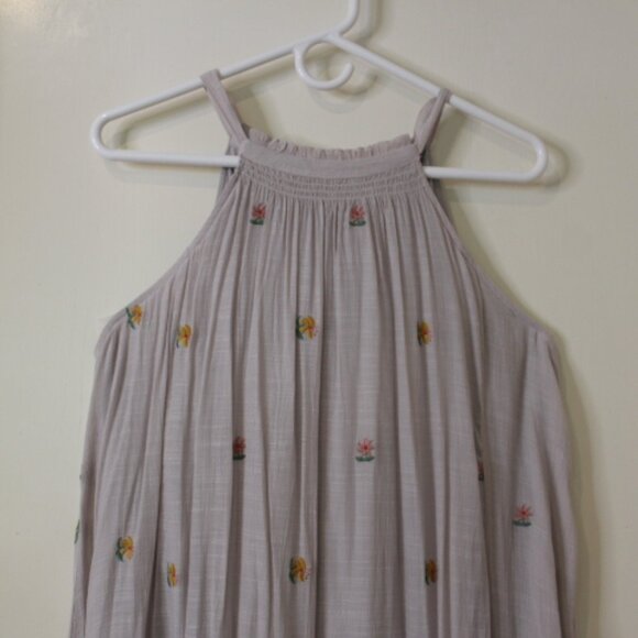 NWT In Loom Floral Embroidered All Over Midi Lavender Dress in Large - Picture 2 of 16